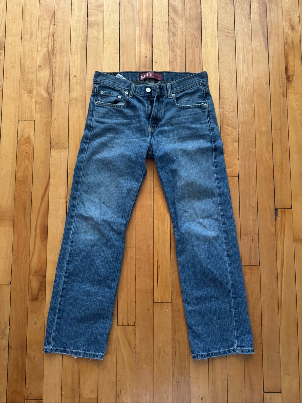 Vintage 100% Cotton Levi's Women’s Straight Leg Jeans - Denim Blue